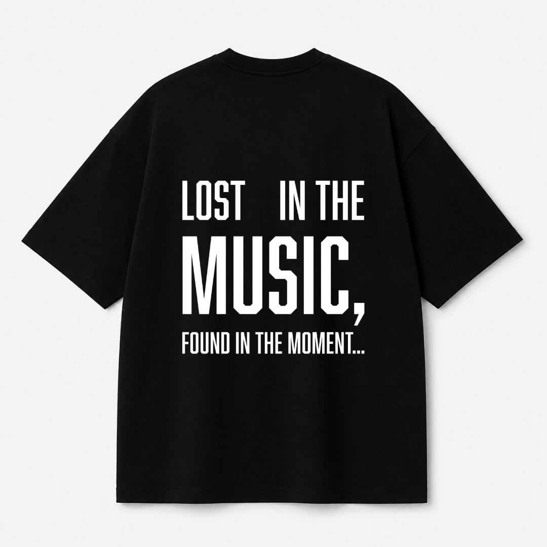 Lost In The Music Tee — Black