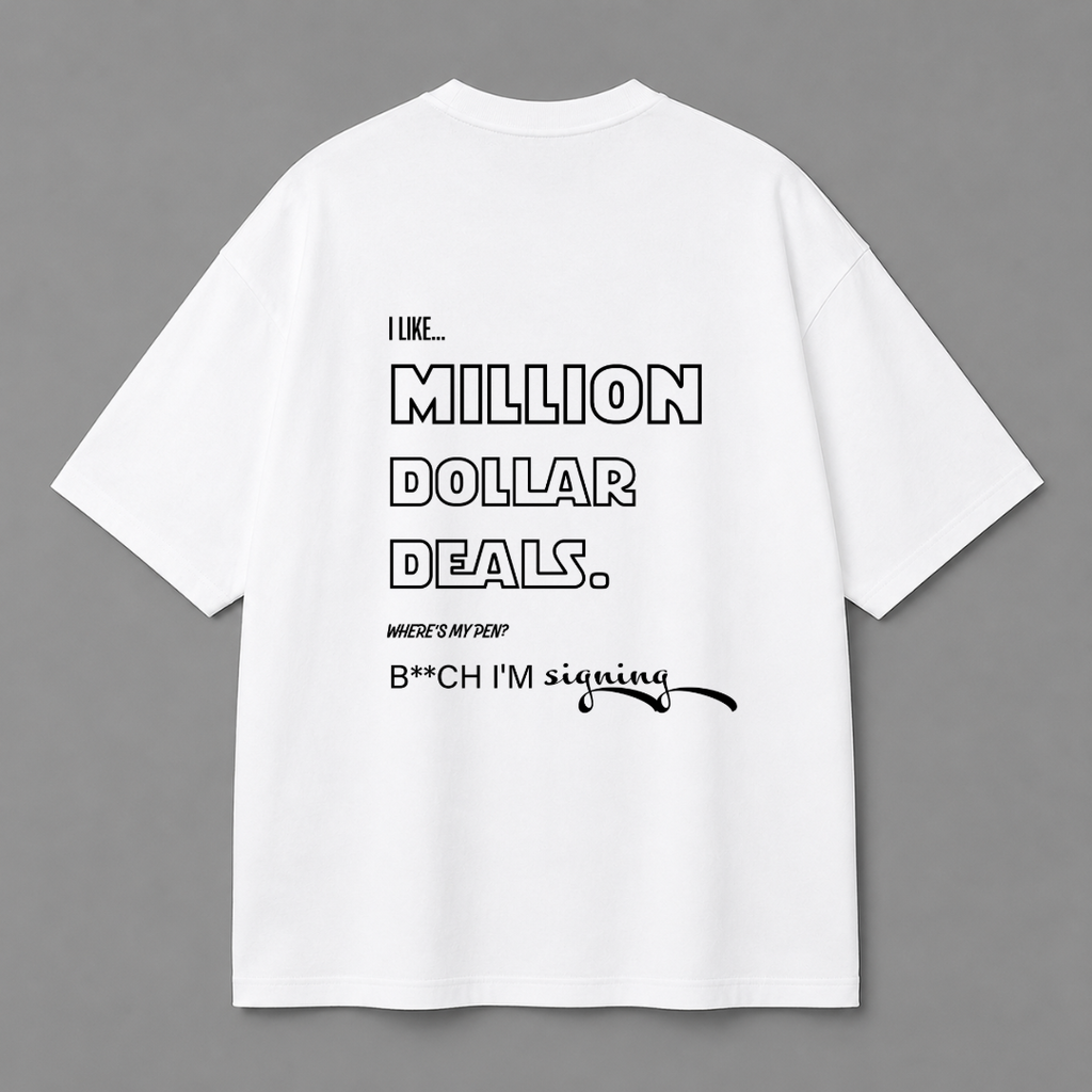 Million Dollar Deals Tee — White