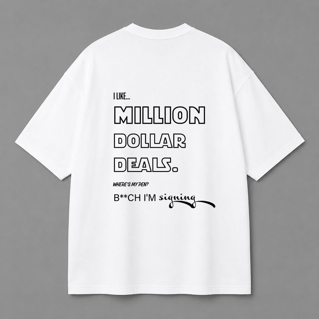 Million Dollar Deals Tee — White