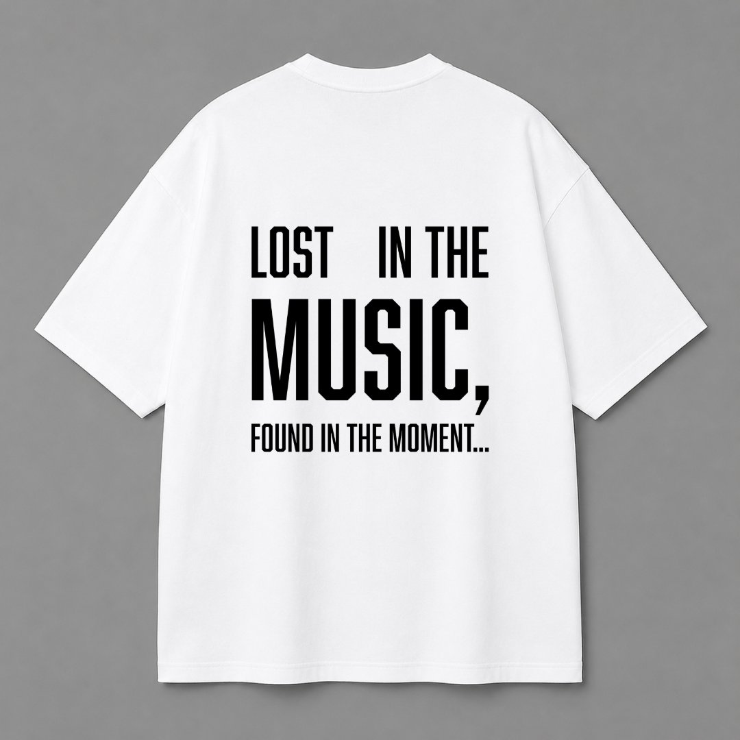 Lost In The Music Tee — White