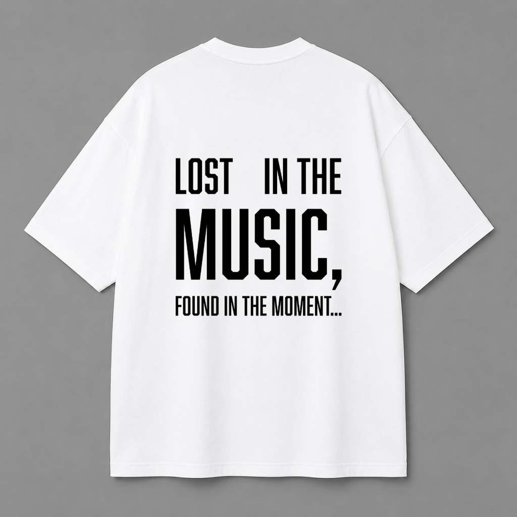 Lost In The Music Tee — White