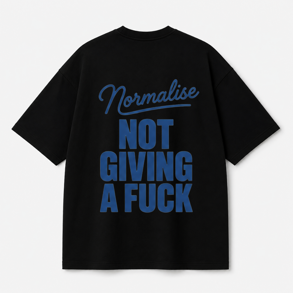 Normalise Not Giving a Fck Tee — Black / White