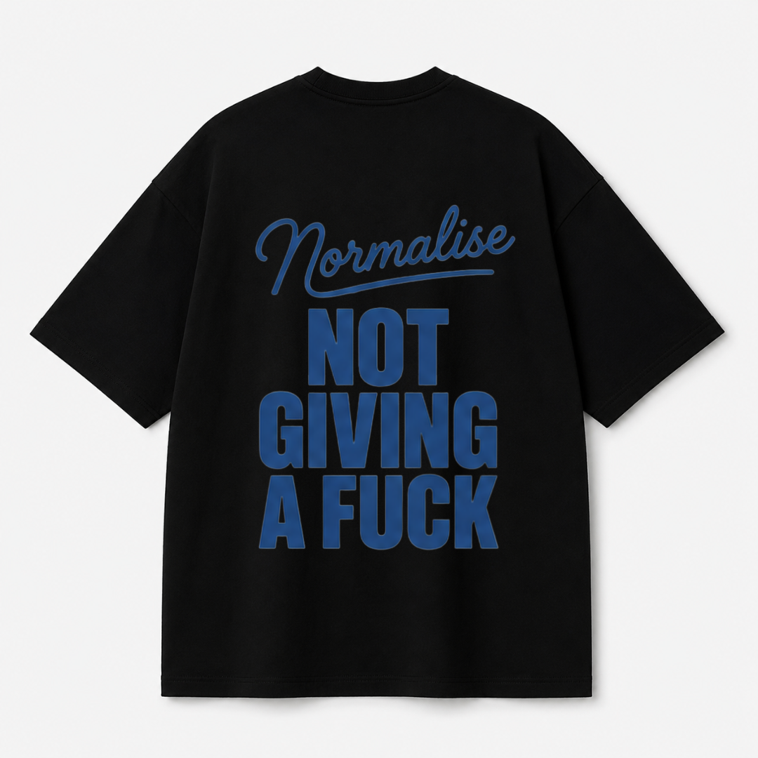 Normalise Not Giving a Fck Tee — Black / White