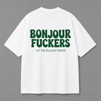 Bonjour F*ckers Tee — Black / White