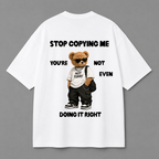 Stop Copying Me Tee — Black / White