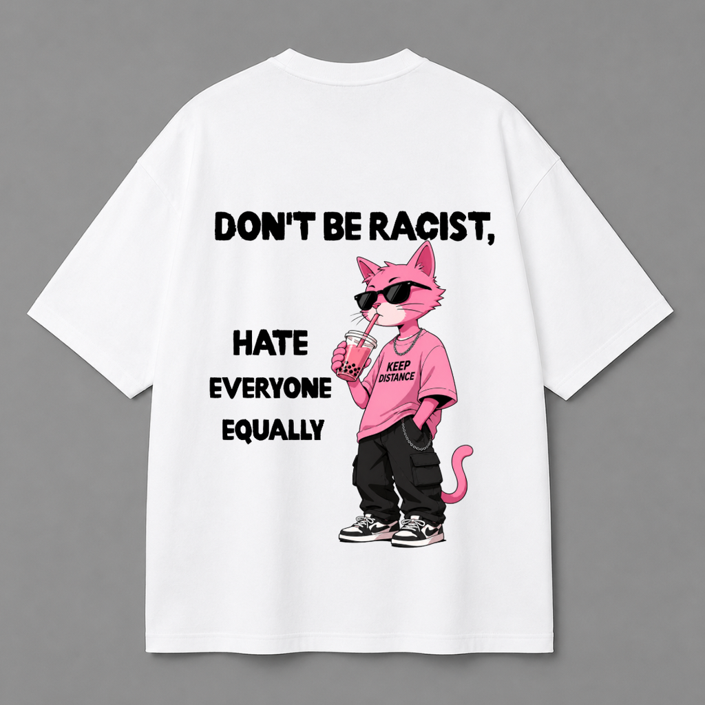 Don't Be Racist Graphic Tee — Black / White