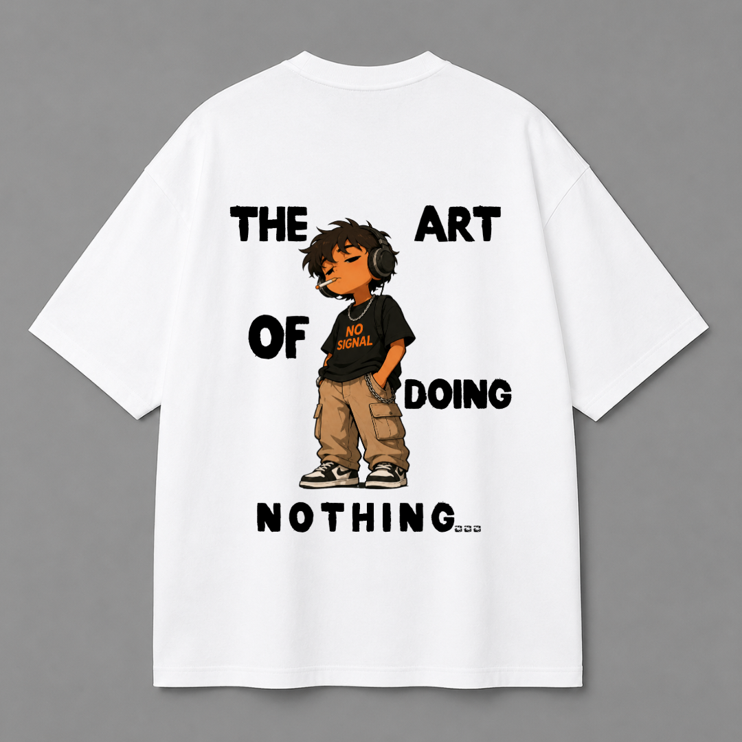 The Art of Doing Nothing Graphic Tee — Black / White