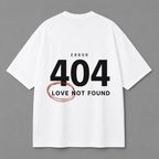 Error 404: Love Not Found Graphic Tee — White
