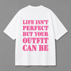 Life Isn't Perfect Tee — Black / White