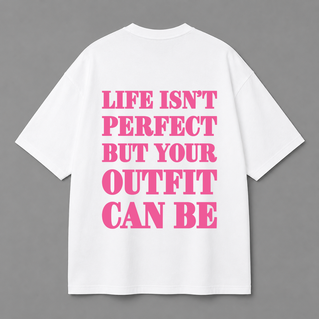 Life Isn't Perfect Tee — Black / White
