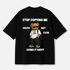 Stop Copying Me Tee — Black / White