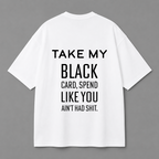 Black Card Tee — White