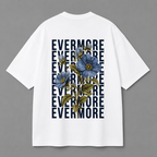 Evermore Floral Back Print Oversized Tee | Black & White