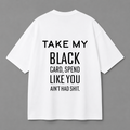 Black Card Tee — White