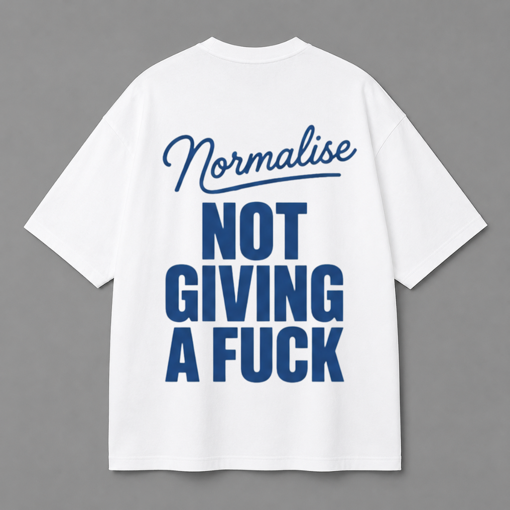Normalise Not Giving a Fck Tee — Black / White