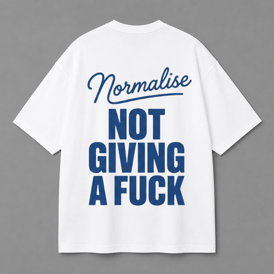 Normalise Not Giving a Fck Tee — Black / White